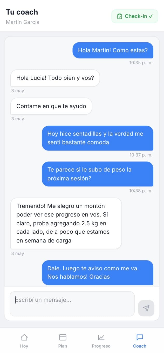 App del alumno — Ejercicio con timer